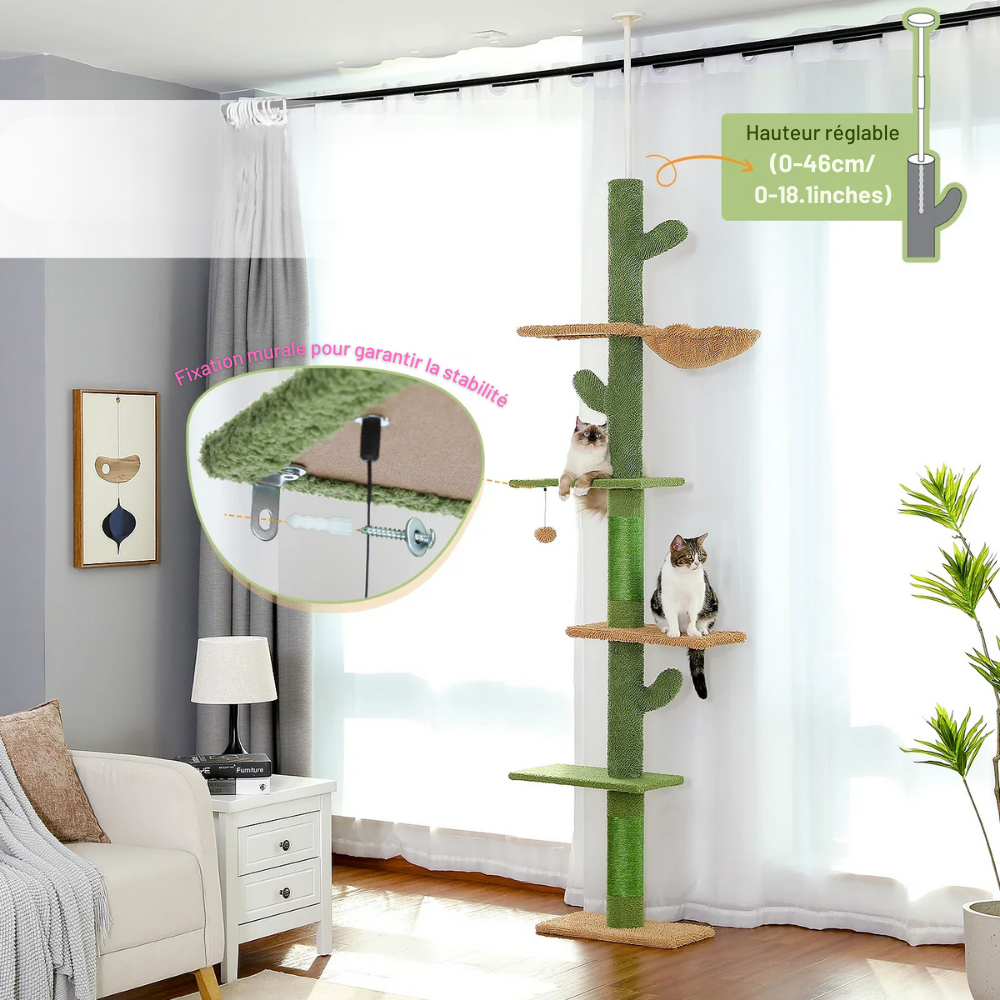 Arbre à chat Cactus Réglable Hamac-MeowGriff