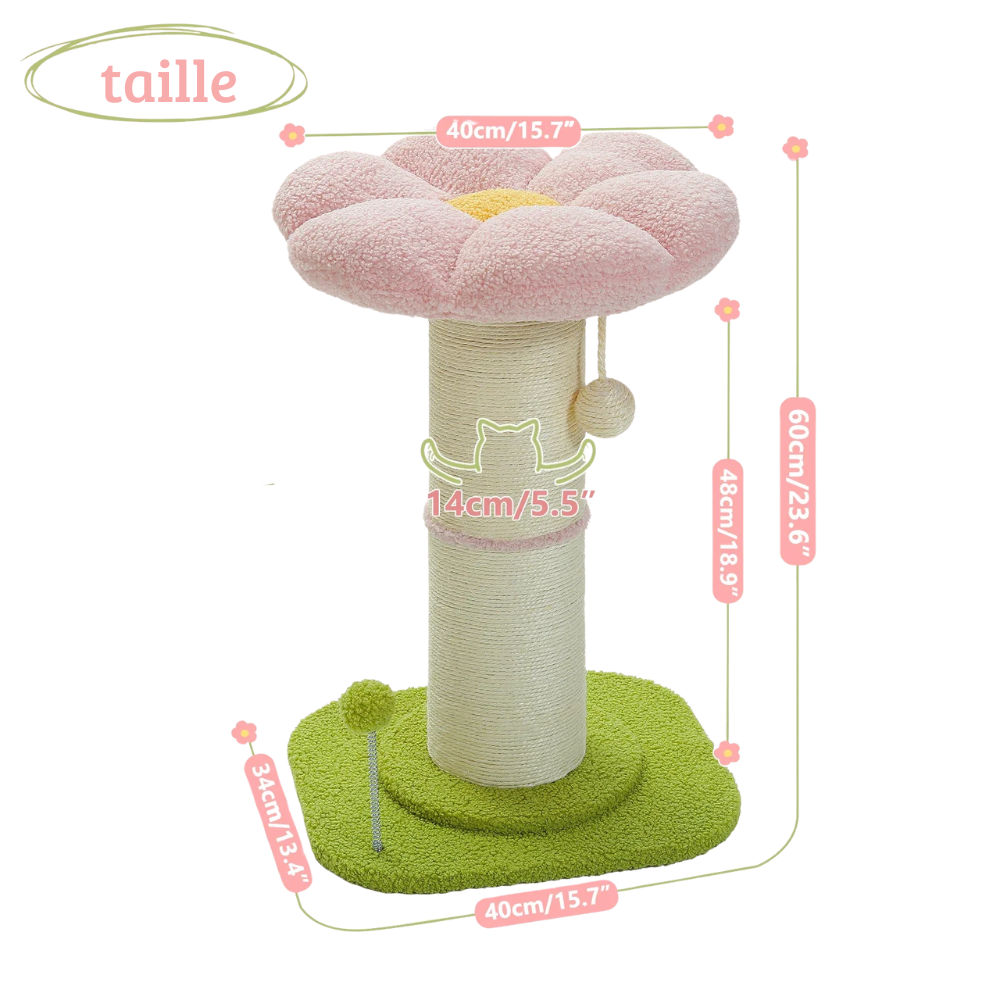 Arbre Ă chat en forme de fleur-MeowGriff