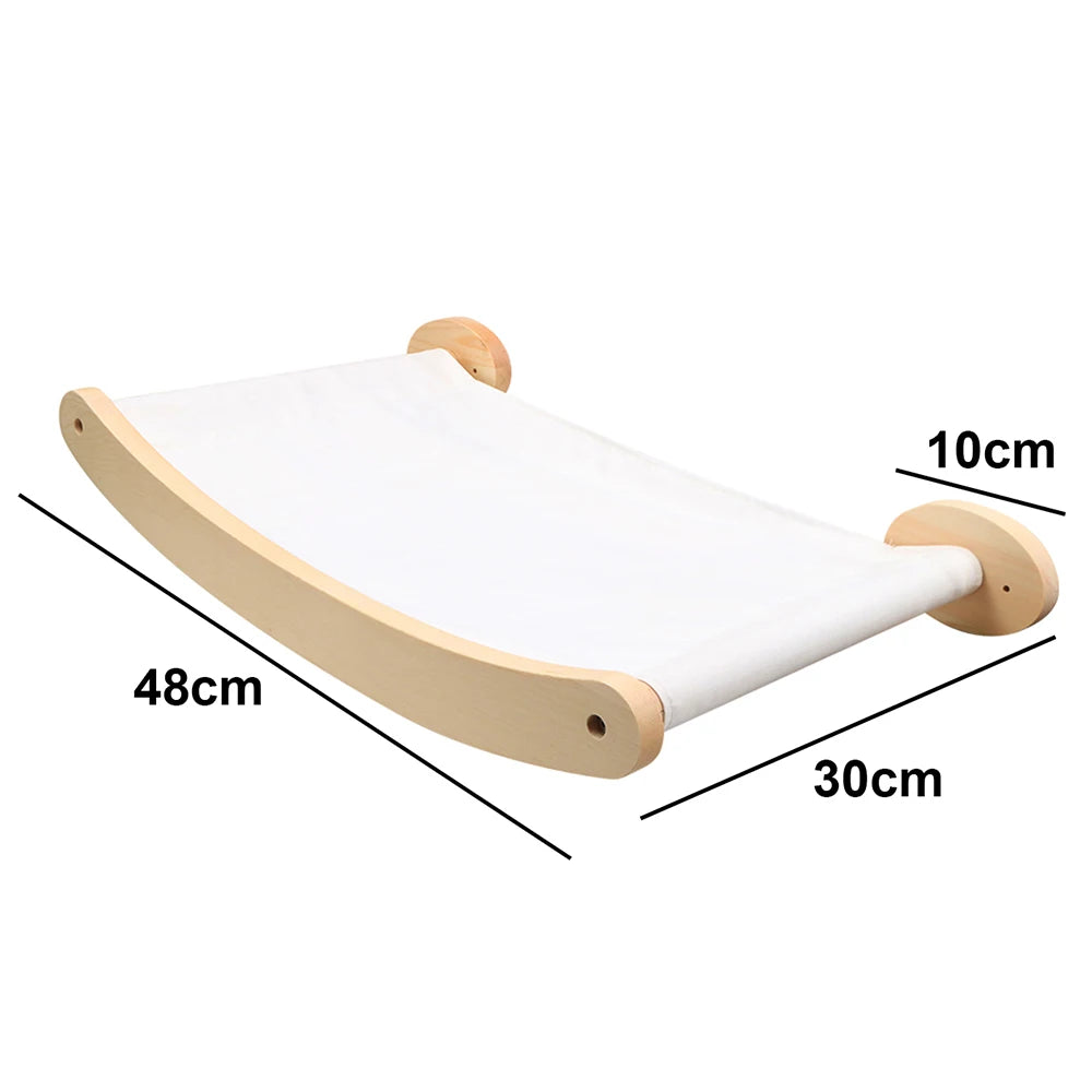 Hamac mural en bois pour chat