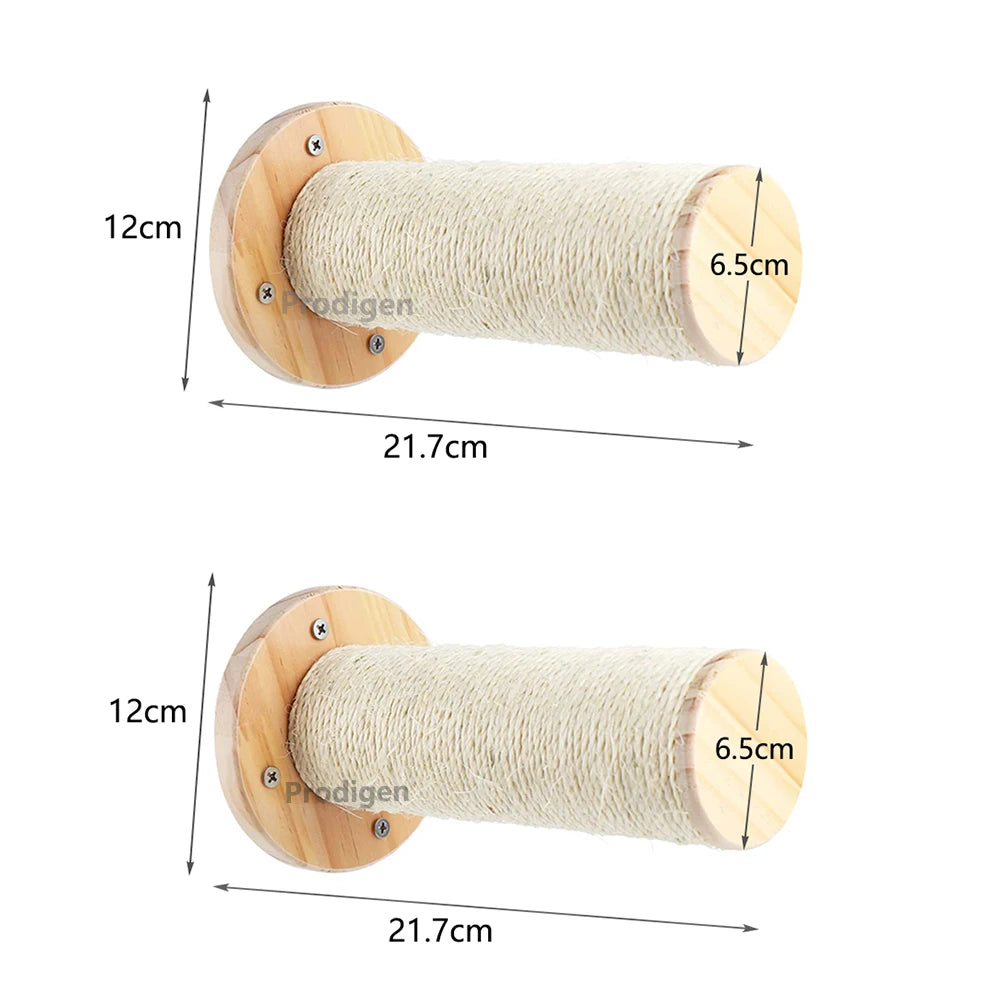 Étagère murale d’escalade pour chat avec échelle, marches, poteau à griffer en sisal, lit douillet et cachette – Tour d’arbre à chat modulaire d’intérieur et accessoires de mobilier pour animaux