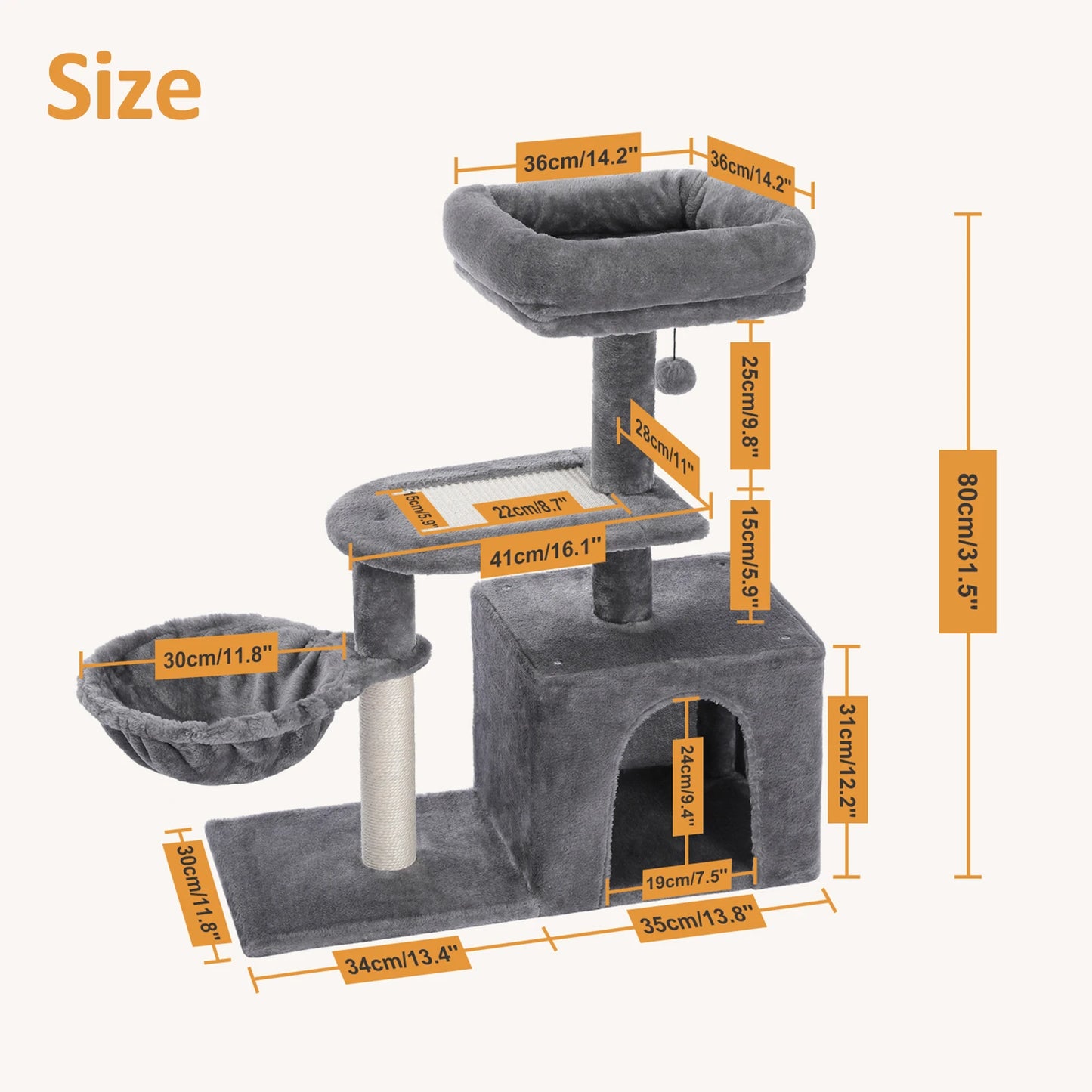 Tour pour chat réglable à 5 niveaux, du sol au plafond, avec poteaux à griffer en sisal, hamac en peluche et jouet suspendu – Design moderne en forme de cactus pour les jeux d'intérieur de plusieurs chats