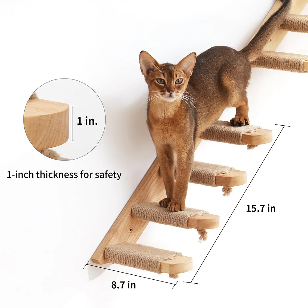 Hamac mural pour chat 1 pièce, lit pour chat en bois, étagères murales à griffer, plateforme d’escalade élevée, meuble arbre à chat d’intérieur.