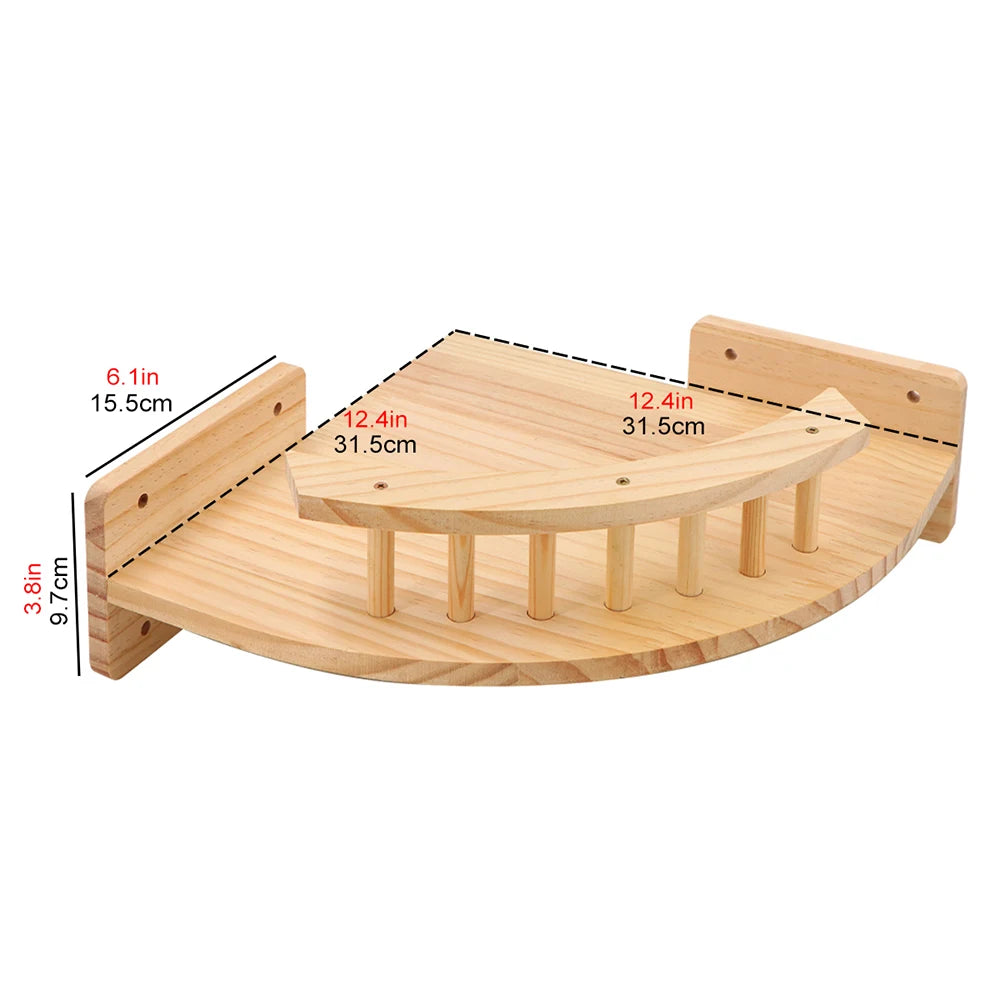 1 Piece Wall-mounted Cat Climbing Rope Solid Wooden Pedals And Sisal Rope Kitten Training Claw Grinding Indoor Cat Furniture