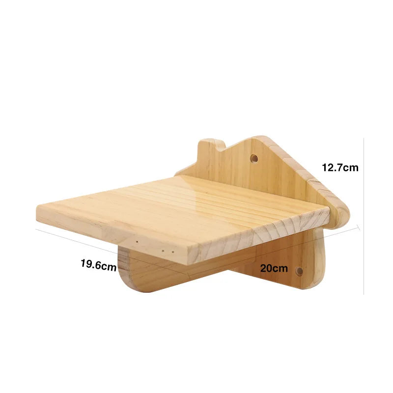 Hamac mural en bois pour chat