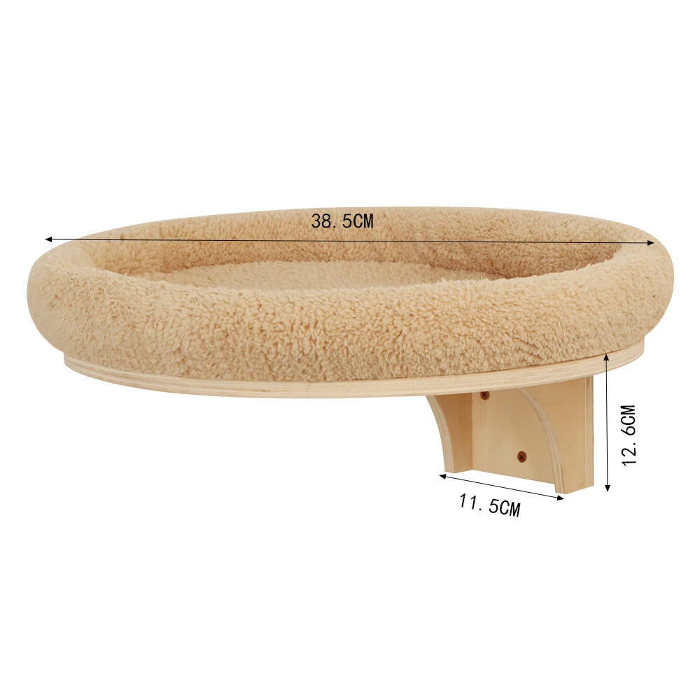 1 Piece Wall-mounted Cat Climbing Rope Solid Wooden Pedals And Sisal Rope Kitten Training Claw Grinding Indoor Cat Furniture