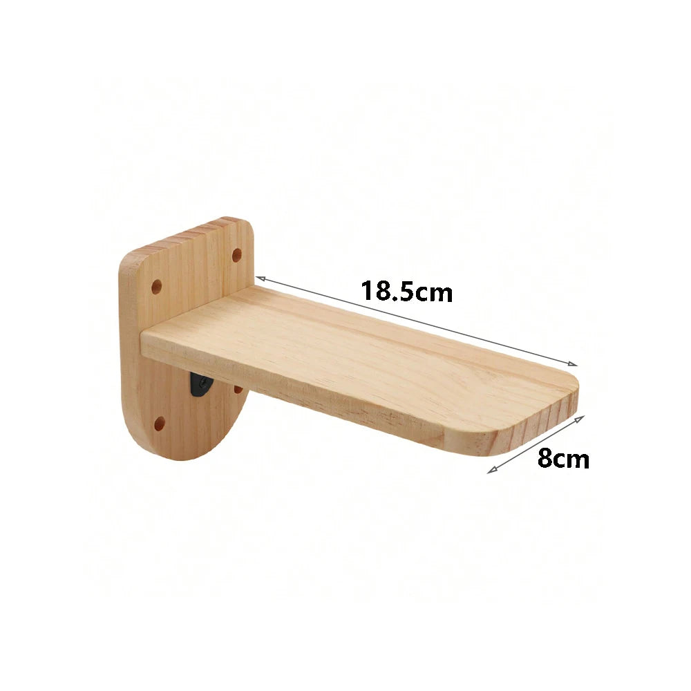 1 Piece Wall-mounted Cat Climbing Rope Solid Wooden Pedals And Sisal Rope Kitten Training Claw Grinding Indoor Cat Furniture