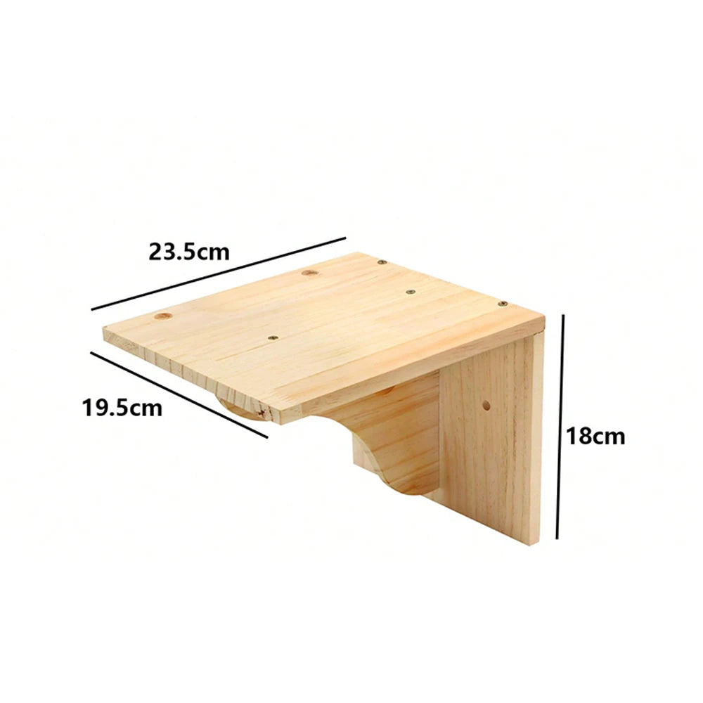 Hamac mural en bois pour chat
