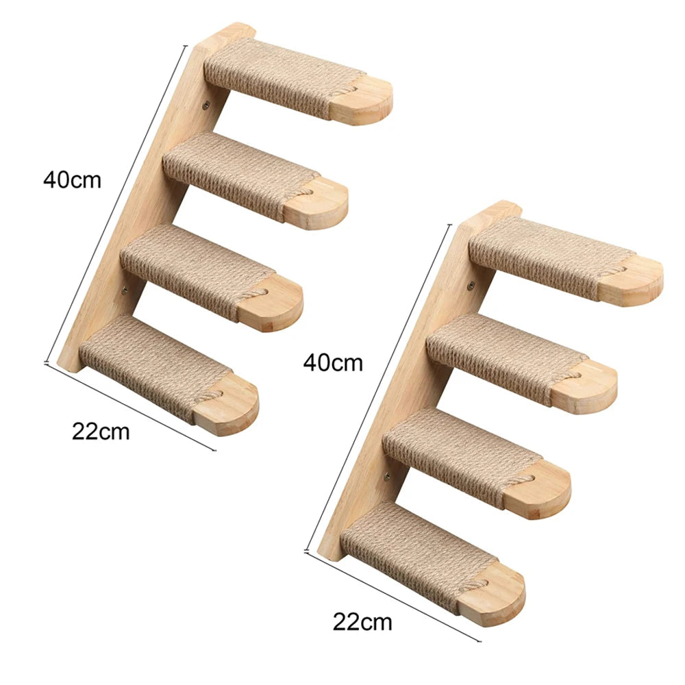 Hamac mural en bois pour chat