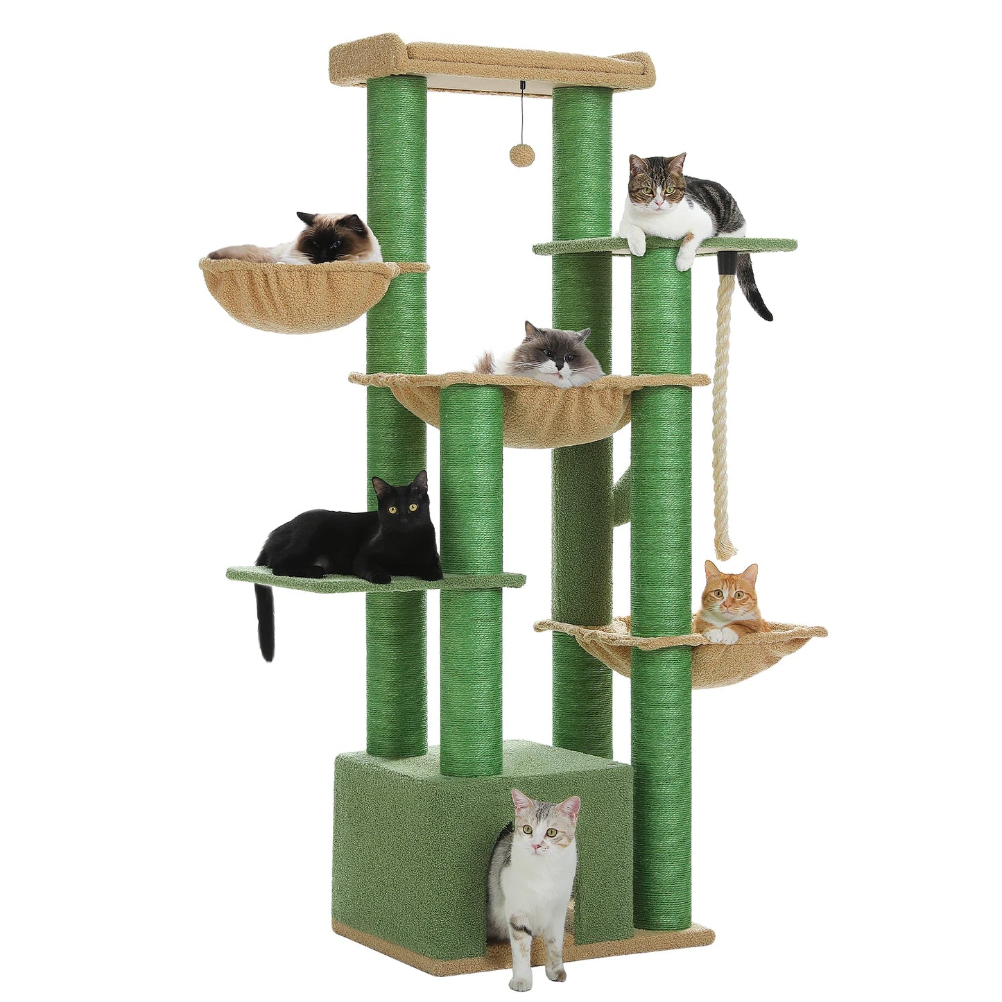 Meuble arbre à chat minimaliste s'intégrant parfaitement à un intérieur moderne Arbre à chat modulaire peu encombrant avec hamacs amovibles et lavables