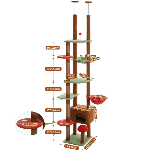 Tour pour chat ajustable Cactus Cat Tower Condo