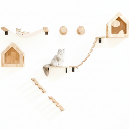 Meuble Mural pour Chat Bois Design