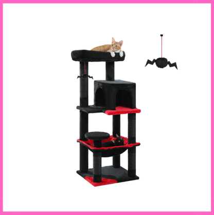 Tour à chat Gothique Noir Rouge