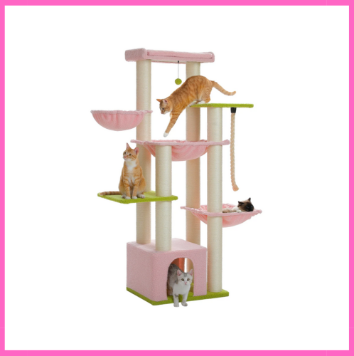 Château robuste à 7 niveaux pour chats