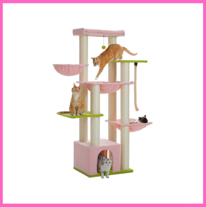 Château robuste à 7 niveaux pour chats