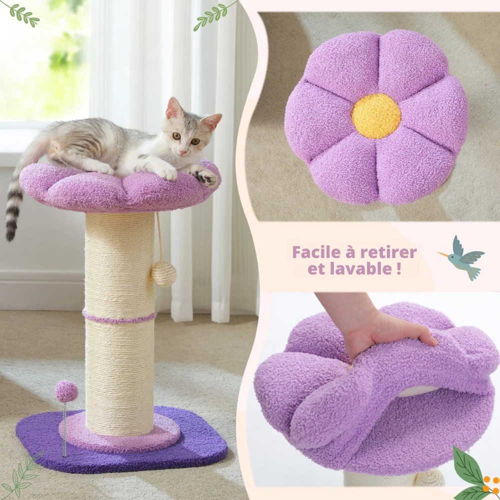 Arbre à chat en forme de fleur