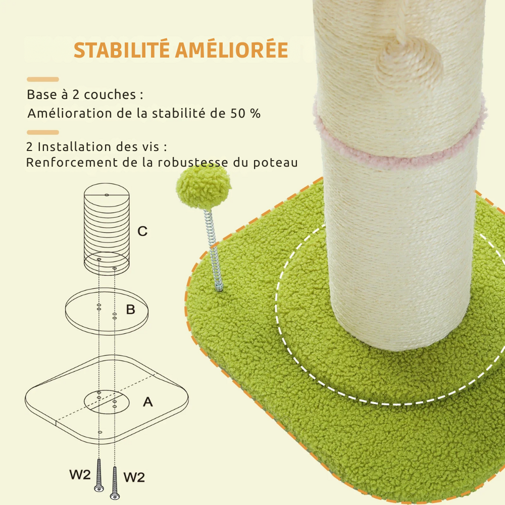 Arbre à chat en forme de fleur