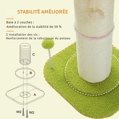 Arbre à chat en forme de fleur
