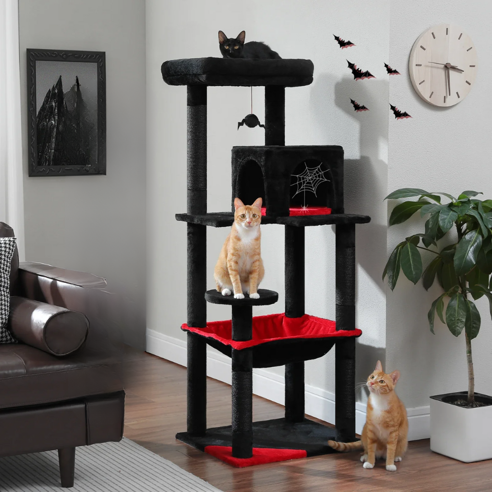 Tour à chat Gothique Noir Rouge