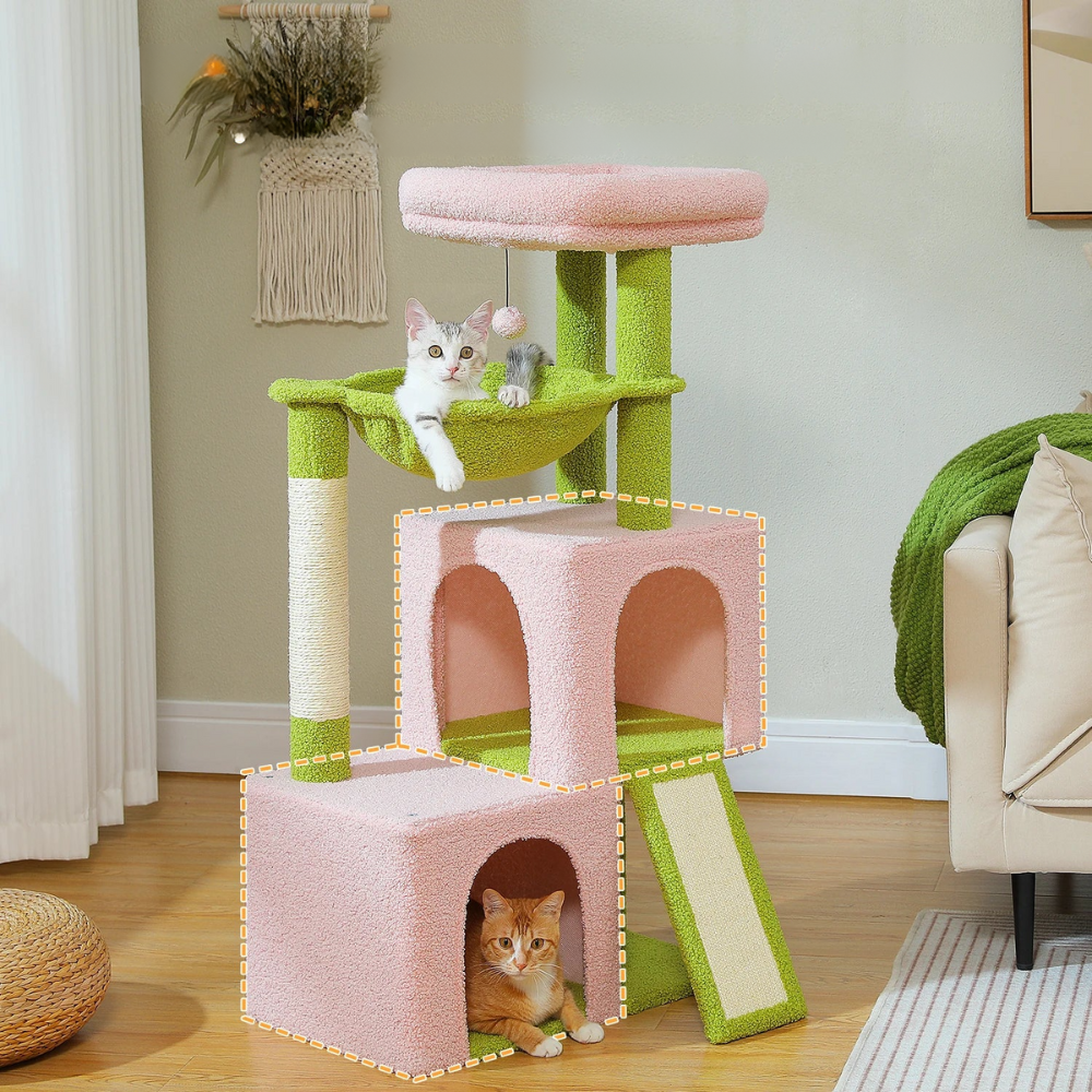 Centre de jeu et repos de luxe pour chats multiples