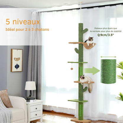 Arbre à chat Cactus Réglable Hamac