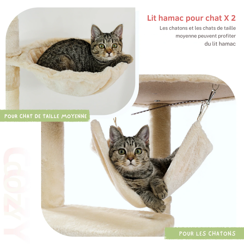 Tour à chat Réglable Sol-Plafond