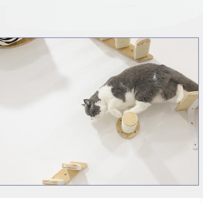 Hamac mural en bois pour chat