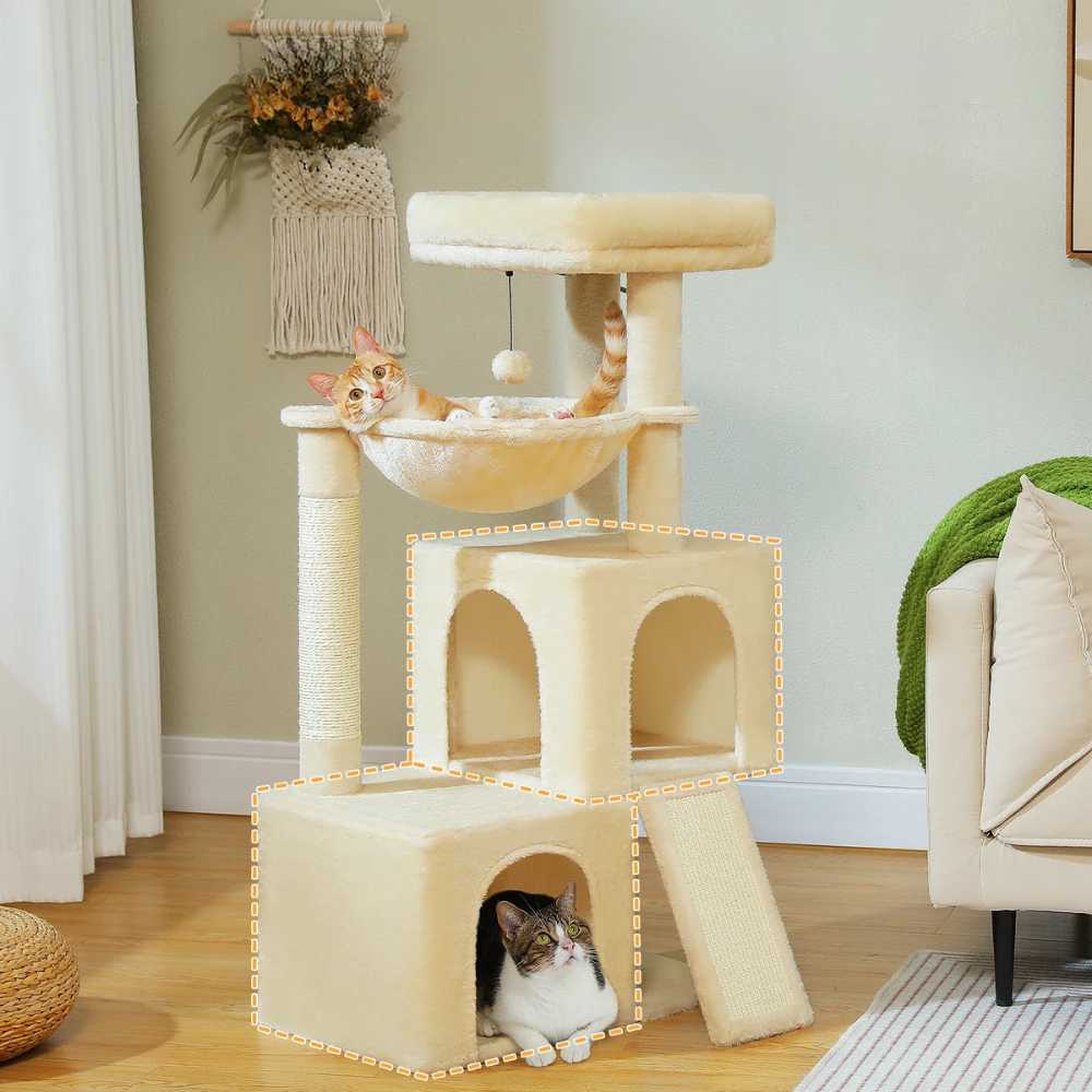 Centre de jeu et repos de luxe pour chats multiples