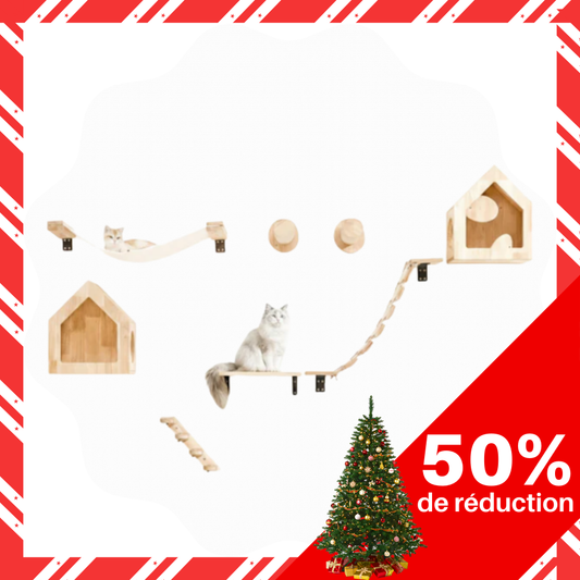 Meuble Mural pour Chat Bois Design