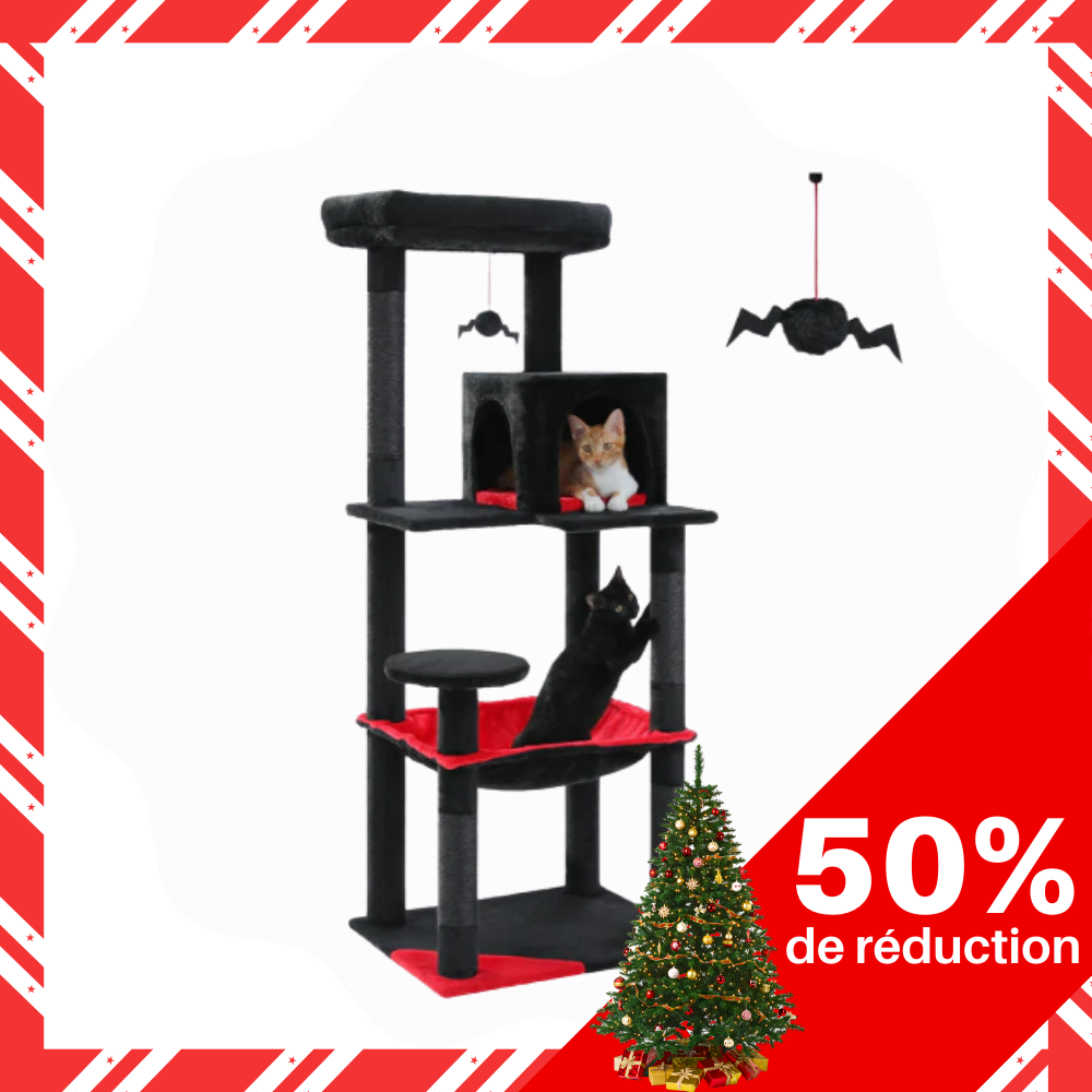 Tour à chat Gothique Noir Rouge