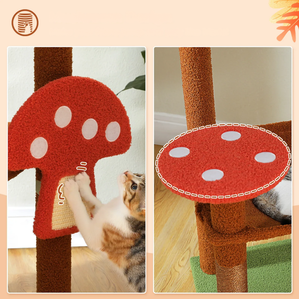Condo pour chat Champignon avec hamac