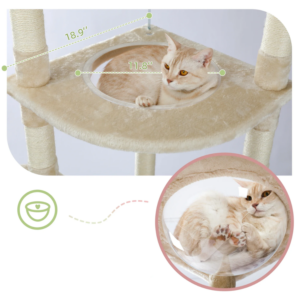 Tour à chat Réglable Sol-Plafond