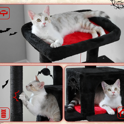 Tour à chat Gothique Noir Rouge