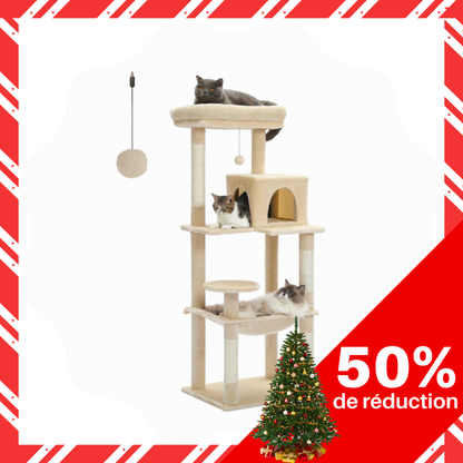 Tour à chat robuste à plusieurs niveaux