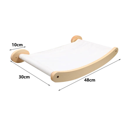 Meuble mural pour chat avec étagère flottante, poteau à griffer en sisal, perchoirs d’escalade, hamac douillet et marches murales – aire de jeux intérieure verticale pour chat, peu encombrante, pour dormir, jouer et s