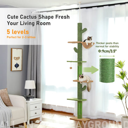 Tour d'arbre à chat d'intérieur transformable avec grand hamac moelleux, Perchoir supérieur amovible et poteaux à griffer en sisal naturel